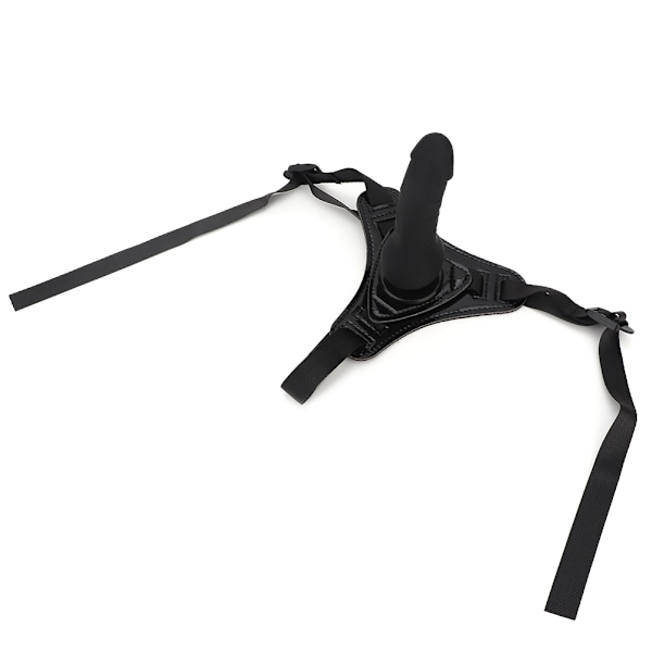 Vuxenleksak för oförglömliga stunder, mjukt nylon veganskt läder justerbar strap-on sele med metall O-ringar för säker fastsättning, vibrerande