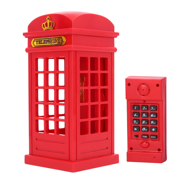 LED-nattlampa Retro söt telefonbåsform USB-laddning