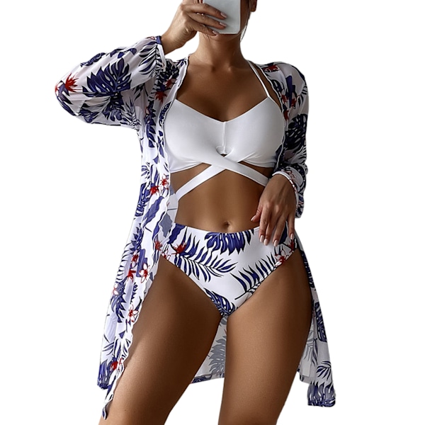 Dam Bikini Set Trendigt Utsökt Stretchigt Bekvämt Baddräktset för Pool Strandfester Typ 2 XL