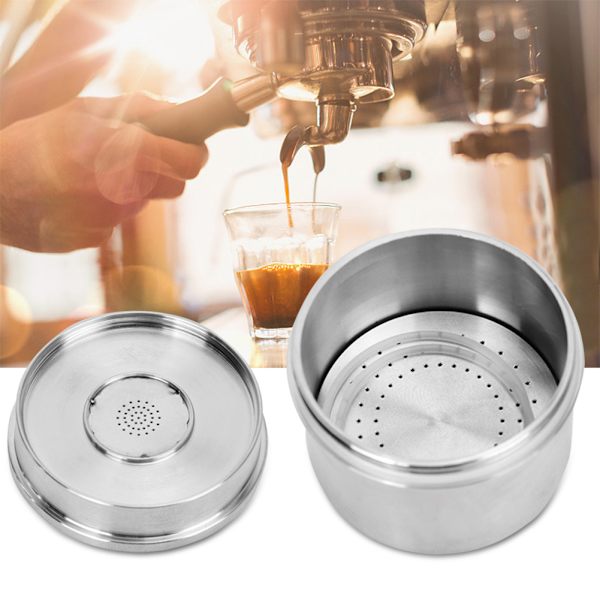 Rostfritt stål Påfyllningsbar Återanvändbar Kaffe Kapsel Pod Kaffe
