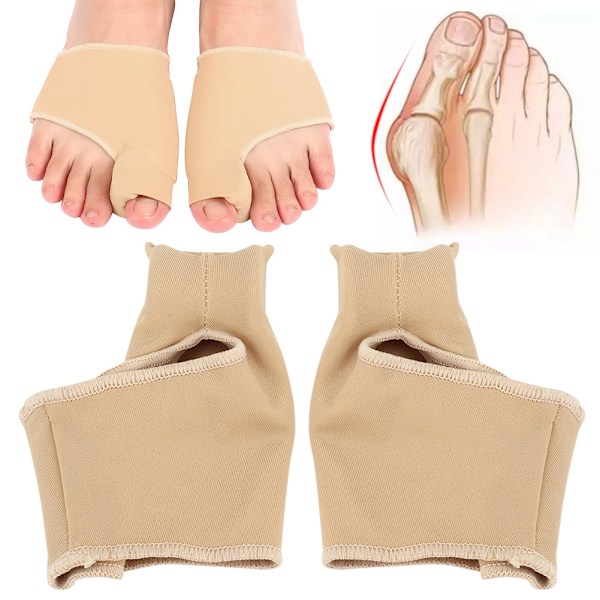 Lösning för Hallux Valgus, Högkvalitativa Gel Pedikyrsockor med Silikon Hallux Valgus Korrigerare, Flexibelt Tåseparerare för Fotvård,