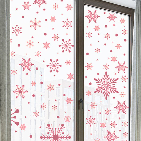 2 Sets Multi-color Static Snowflake Window Glass Stickers