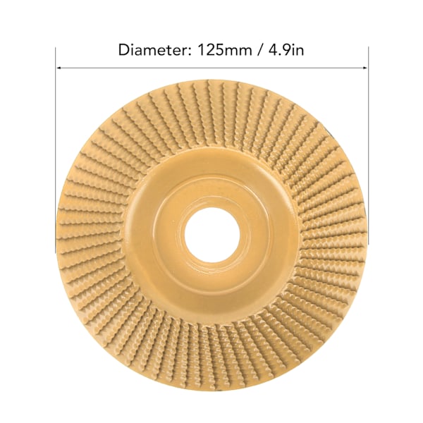 Slipsten för slipning och formning i volframkarbid, slitstark, 125 mm, slipsten för träbearbetning, guld