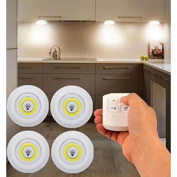 LED-Lampor Spotlights med Fjärrkontroll (3-pack)