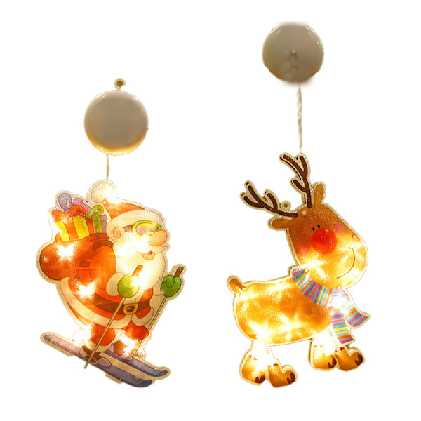 Christmas Window Decor Lights, Sucker Window Hanging Light