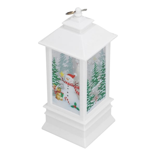 LED Jul Lykta Bärbar Jul Ljus Lykta Snögubbe