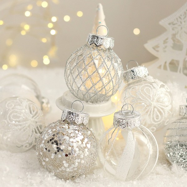 6cm Christmas Decorations, 25pcs Xmas Tree Hanging Ball Xmas