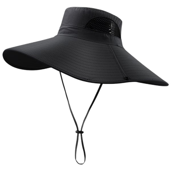 Solhattar med bred brättning Andningsbar Bucket Hat för fiske, vandring