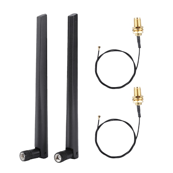 2 st Mini PCI-E Trådlöst Nätverkskort Anslutningskabel+2*5DBi AC688U Nätverksantenn