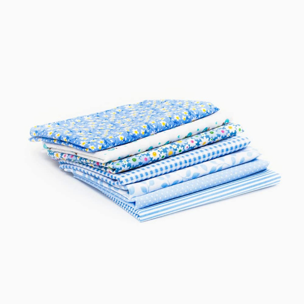 7 st blandade tjocka kvartspaket quiltade bomullstyger