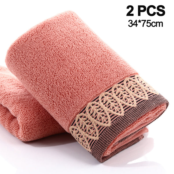 Absorberande och mjuka bomullshanddukar (2-pack, 34*75 cm) för hand,