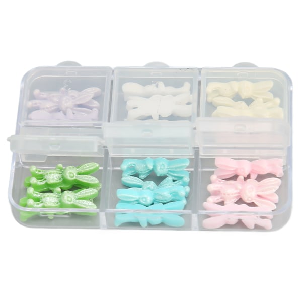 1 Ask Kanin Nagelkonst Dekoration Bärbar Säker Resin Nagelkonst Ornament för Höst Vinter