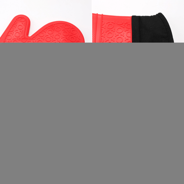 1PC Silikonugnshandskar halkfria texturerade vantar förtjockad värme