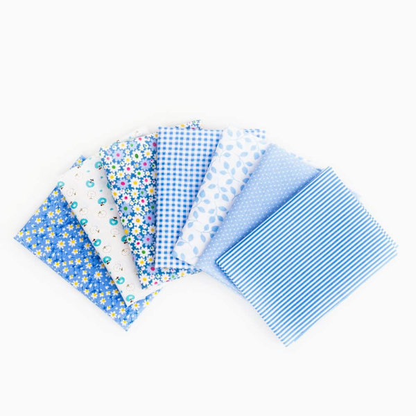 7 st blandade tjocka kvartspaket quiltade bomullstyger
