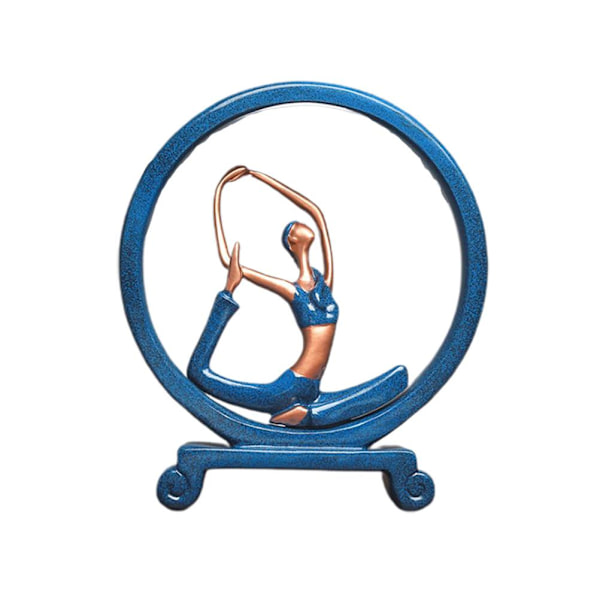 Yoga Figurine Resin Prydnad Flicka Yoga Pose Skulpturer för Hemmet