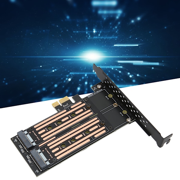 Pcie Adapterkort För Dubbla M.2 Nvme, Förbättrade Datorlösningar Med Höghastighetsdataöverföring Och Avancerad Värmehantering, M Key B Key Gränssnitt