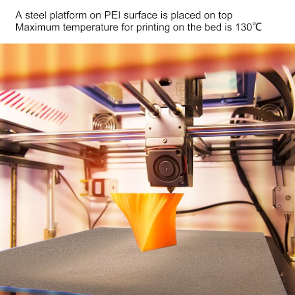 Flexibel Stålplattform PEI-Yta Magnetisk Bottenplatta Lim 2-sidig för Ender 3D-skrivare