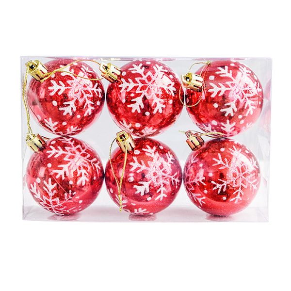 6 cm Christmas Snowflake Plastic Hanging Ball Pendant Snowflake