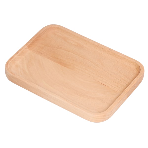 Trärektangulär serveringsbricka middag dryck mat snacks fat