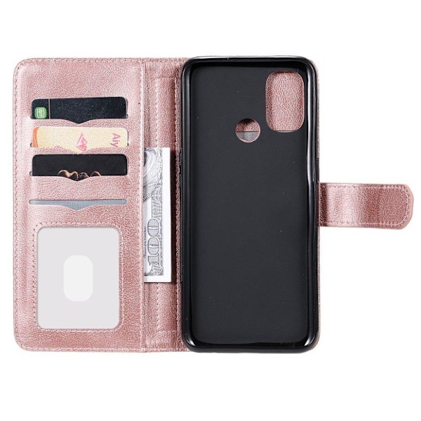 OnePlus Nord N100 fodral med 10 fickor - Rosa Rosa