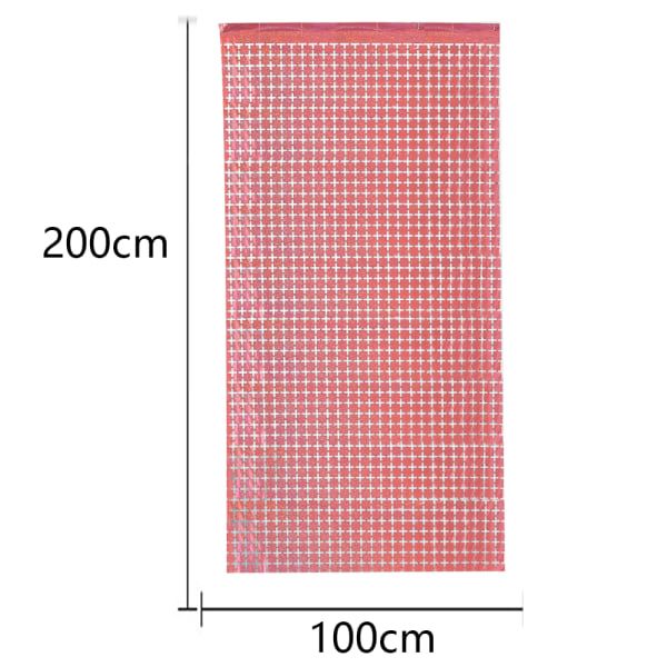 2Pcs Square Foil Fringe Backdrop Curtain Backdrop for Birthday,