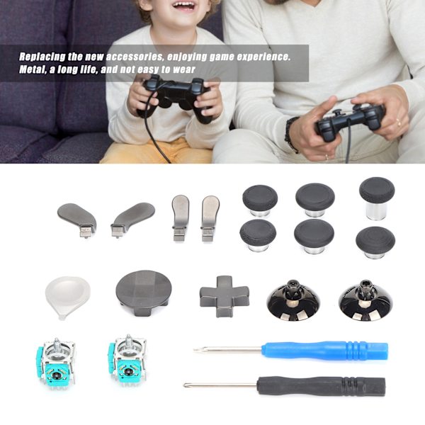 19 i 1 Gamepad Knappset Metall Ersättningsknappar Paddlar med Verktyg för Xbox One Elite 2 Kontroller