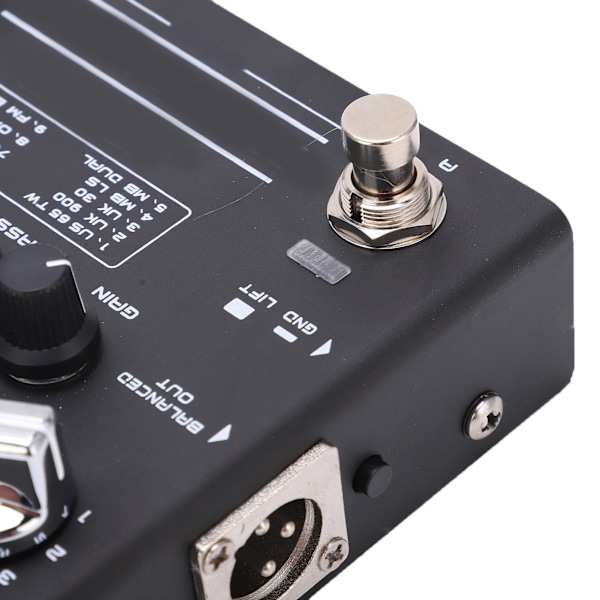 Digital Preamp Effekt Gitarr Stompbox Dubbel Kanal 18 Toner Ljudtillbehör DC 9V 320mA