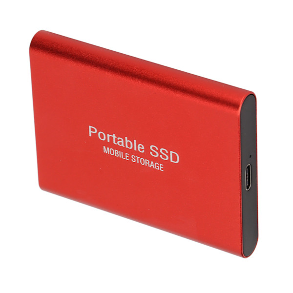Extern SSD Tålig Slitstark USB3.1 Överföring Kompakt Portabel Bekväm Praktisk Enhet för Win10 för IOS Röd 4TB