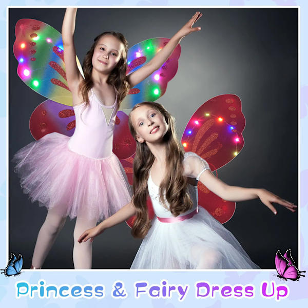 LED Dress Up Wings Flashing Angel Wings Light Up Butterfly