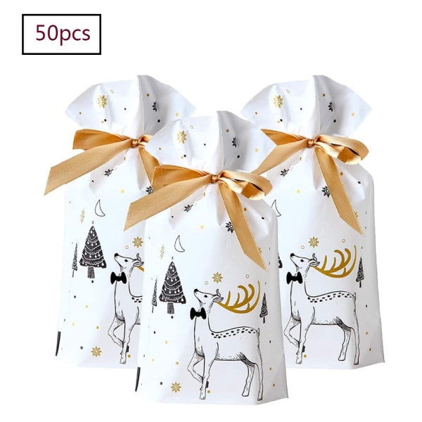 50 Stücke Weihnachten Geschenkbeutel,Geschenkverpackung