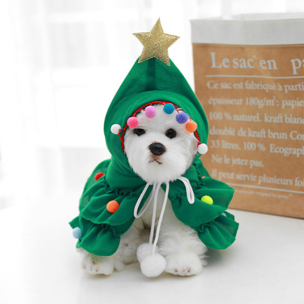 1 x Julgran Husdjur Poncho Sjal Hund Transformer