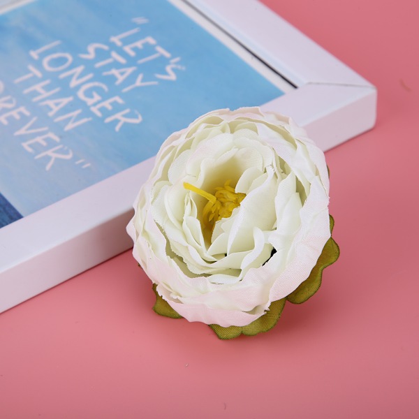 10 st konstgjorda pionblommor huvud för DIY bröllop brud