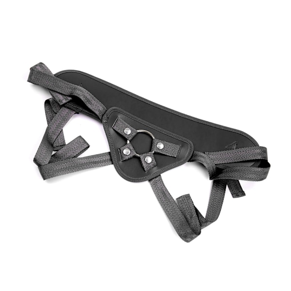 Lesbisk Strap On Sele Vuxen Par PU Läder Mjuk Ergonomisk Justerbar Sele för Dildo Svart