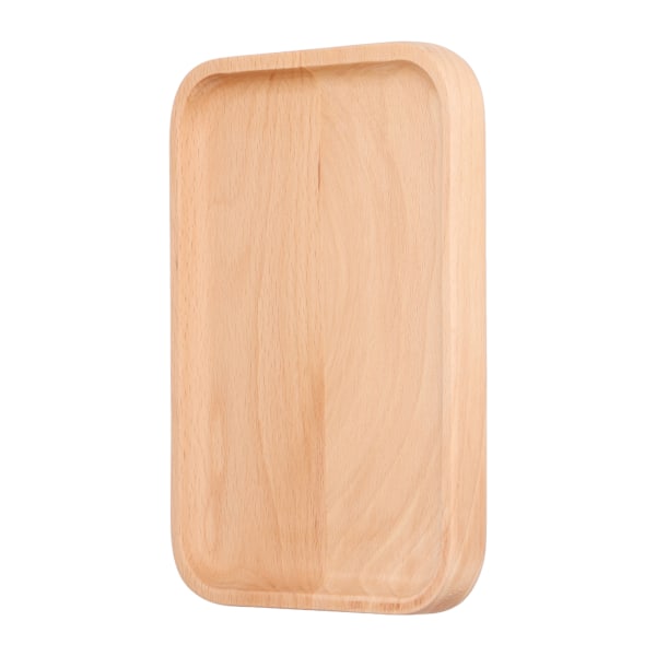 Trärektangulär serveringsbricka middag dryck mat snacks fat