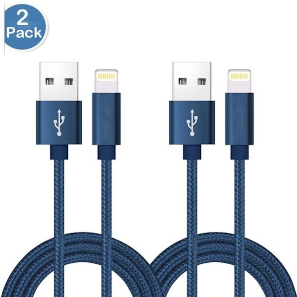 2 st 2 m färgade  iphone kabel top kvalitet|röd