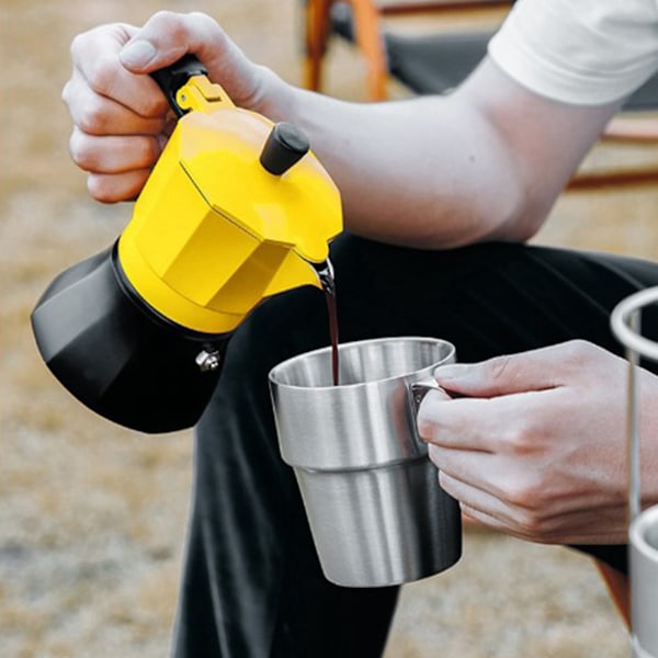 Isolerade kaffemuggar, rostfria okrossbara koppar dubbelväggig värmeisolering, för äventyr inomhus och utomhus, lätta att rengöra, platsbesparande