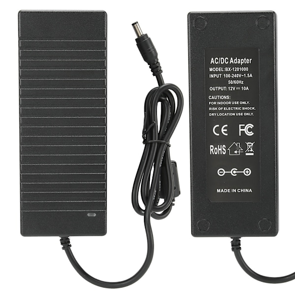 BX‑1201000 12V 10A Strömförsörjningsadapter 5525DC Huvudladdare för Laptop Dator 100‑240VUS