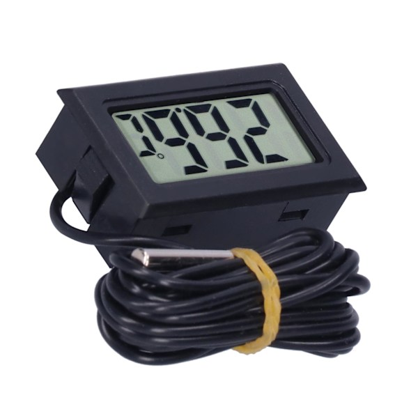 Digital Termometer Mini LCD Trådbunden Elektronisk Temperaturmätare FY13001Svart