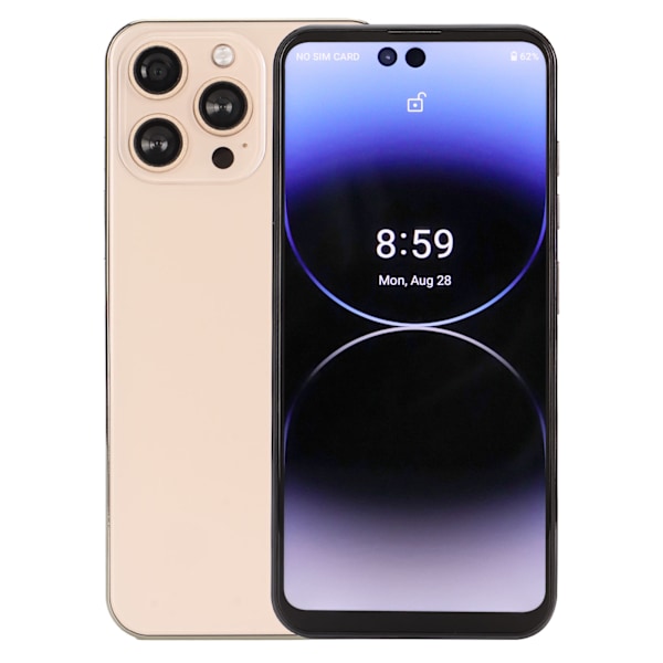 Olåst Smartphone 4G 6,7 tum IPS HD-skärm 8GB RAM 256GB ROM 16MP Front 32MP Bakre Kamera Ansiktsigenkänning Mobiltelefon för Android 12 100 till 240V