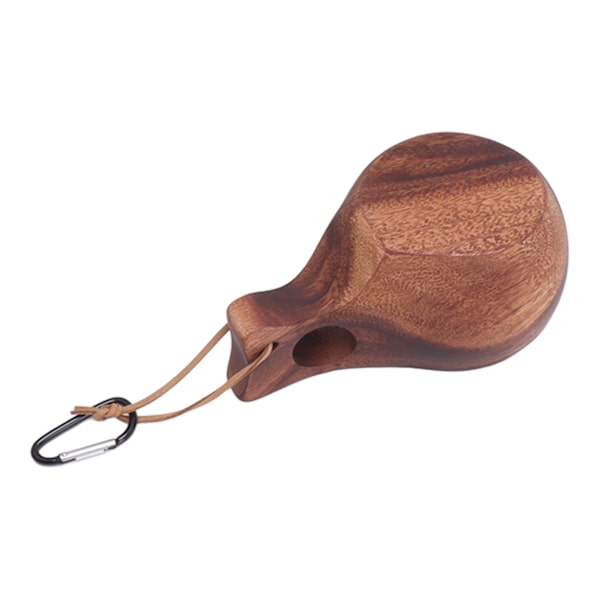 Trä Campingmugg Log Unik Trästruktur Bärbar Trä Mugg med
