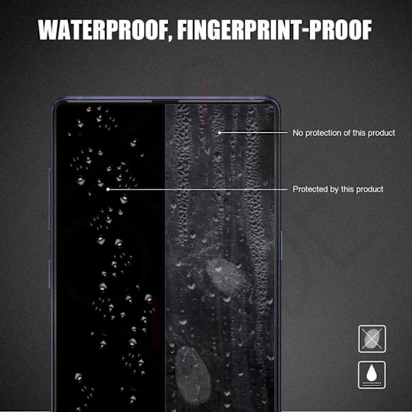 Samsung Note 10 Plus Privacy FullFrame Härdat glas 0.26mm 3D 9H Transparent
