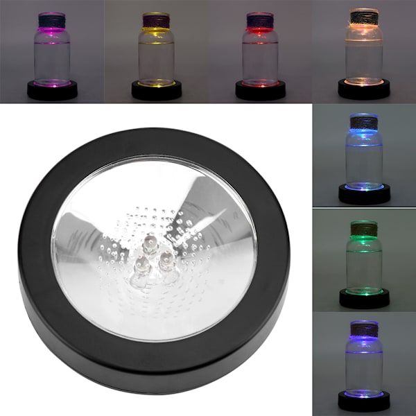 Kopp Underlägg för Vinflaska med LED-ljus Svart Skal