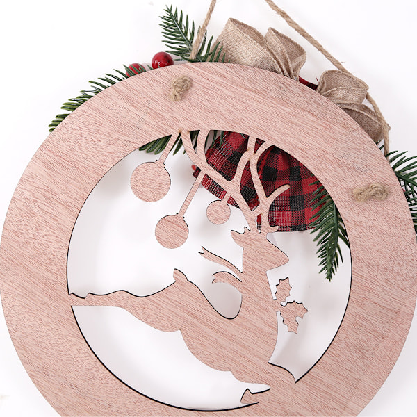 Christmas Wooden Hanging Ornaments, Christmas Wall Decor Front