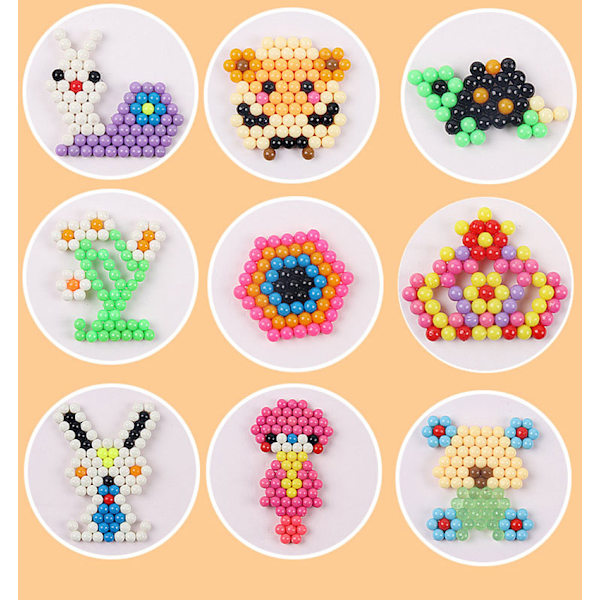 Waterbeads-låda XL med 8000 vattenpärlor i 34 färger, rosa