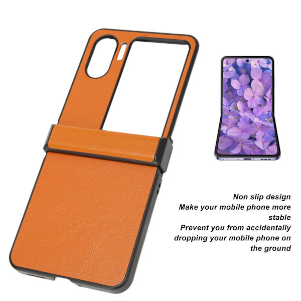 Randig Läderdesign Fodral för Samsung Galaxy Z Flip 3, Korthållare och Inbyggda Kortfack, Skärmskydd med Vikbart Skydd för Stilfull och