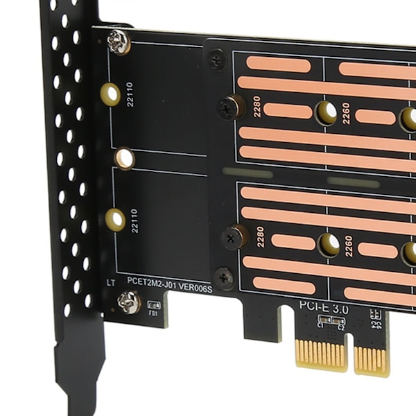 Pcie Adapterkort För Dubbla M.2 Nvme, Förbättrade Datorlösningar Med Höghastighetsdataöverföring Och Avancerad Värmehantering, M Key B Key Gränssnitt