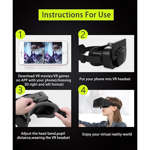 Virtual Reality Glasögon Shinecon G10 3d Vr Med Kontroll