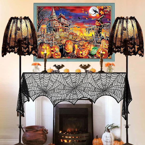 Pussel för vuxna 1000 bitar, Halloween pumpa Träpussel för Halloween dekorationer, 75x50cm 1000 bitar pussel för Halloween Deco