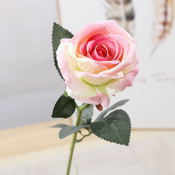 Konstgjord flanell Rose Flower Simulering Blombukett För