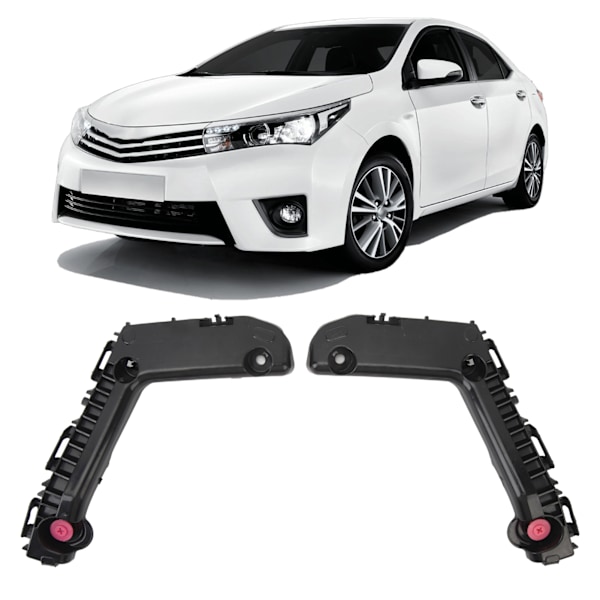 2 st Främre Stötfångare Stödfäste Sidofäste 52116‑02330 Ersättning för Toyota Corolla 2014 till 2017
